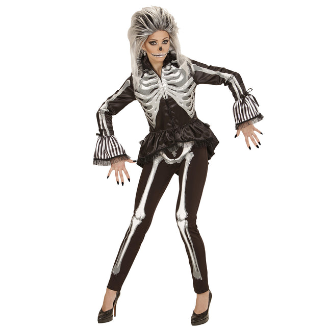 Veste Skeleton Noir Blanc Dames