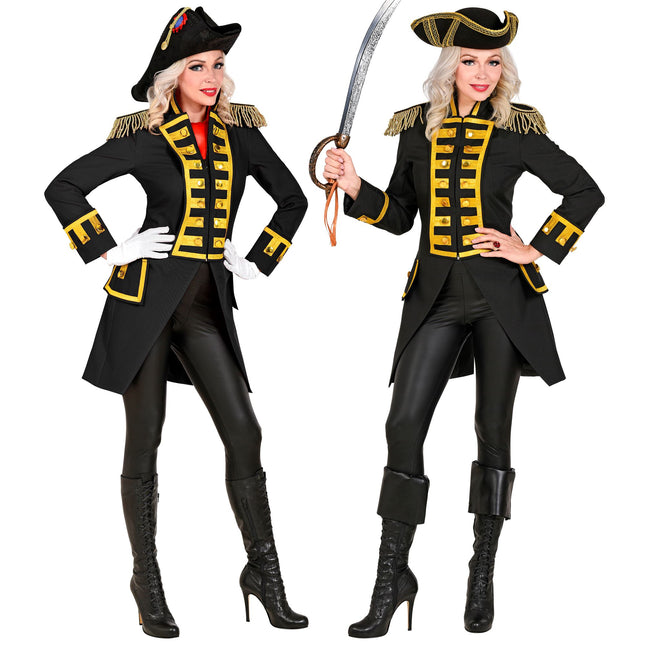Veste Pirate Noir Or Dames