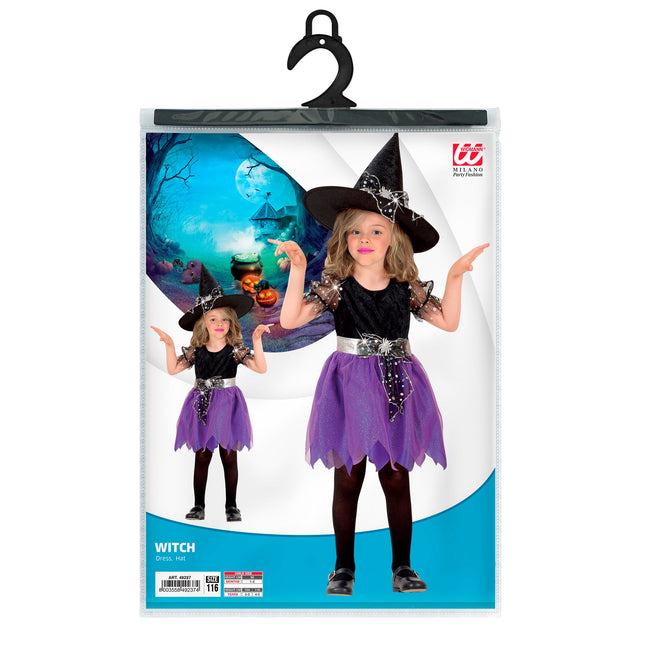 Costume d'Halloween Fille Sorcière 2 pièces