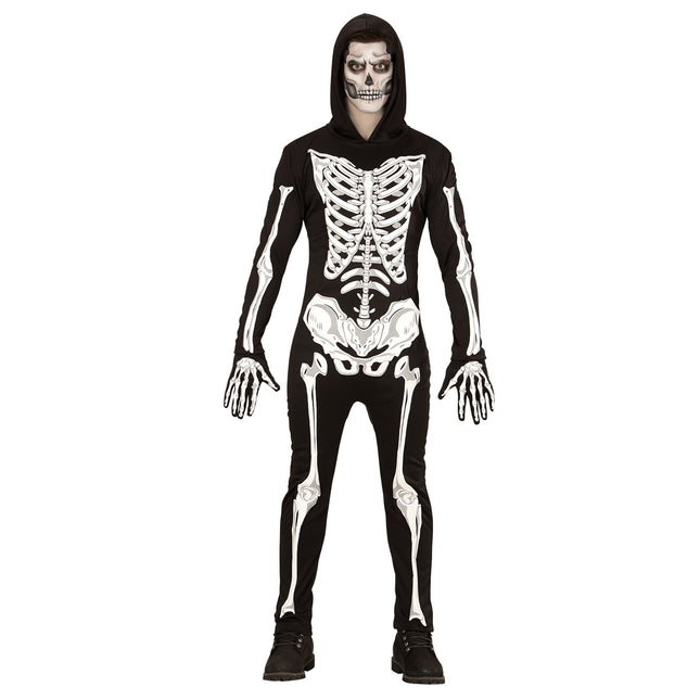 Costume d'Halloween Squelette masculin phosphorescent