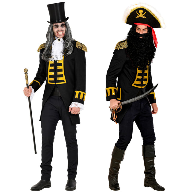 Veste Pirate Noir Hommes