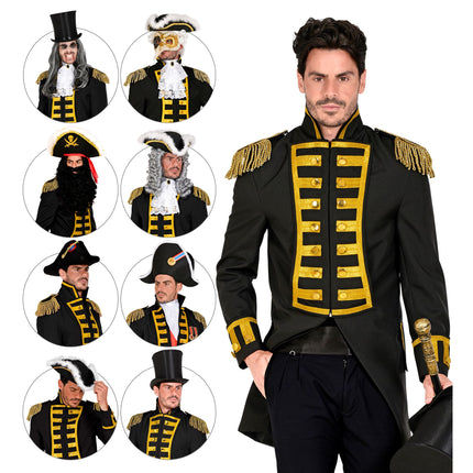 Veste Pirate Noir Hommes