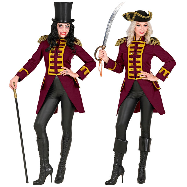 Veste Pirate Rouge Bordeaux Dames