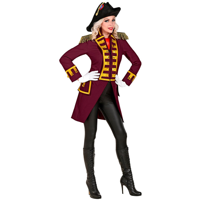Veste Pirate Rouge Bordeaux Dames