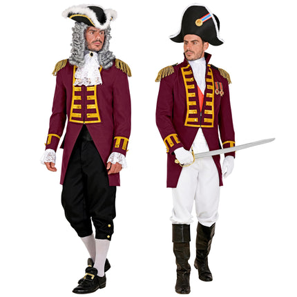 Veste Pirate Rouge Bordeaux Hommes
