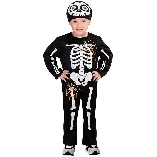 Costume d'Halloween Noir Blanc Enfant Squelette