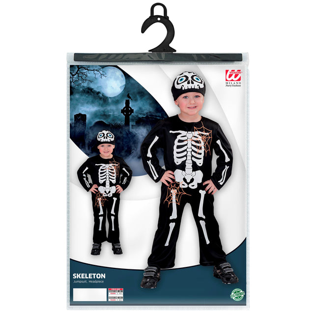 Costume d'Halloween Noir Blanc Enfant Squelette