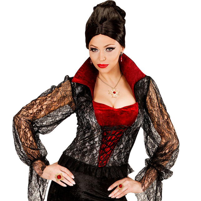 Ensemble d'accessoires d'Halloween Rouge et Or 3 pièces