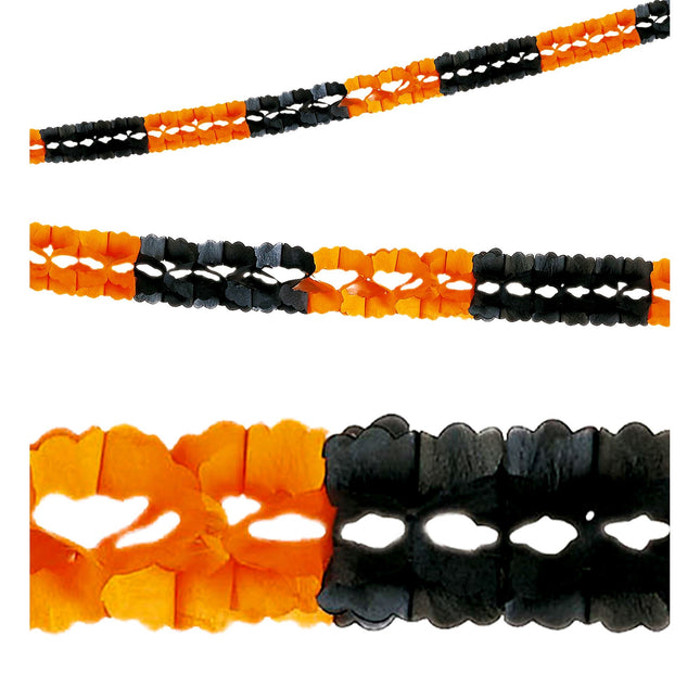 Guirlande orange noire 4m