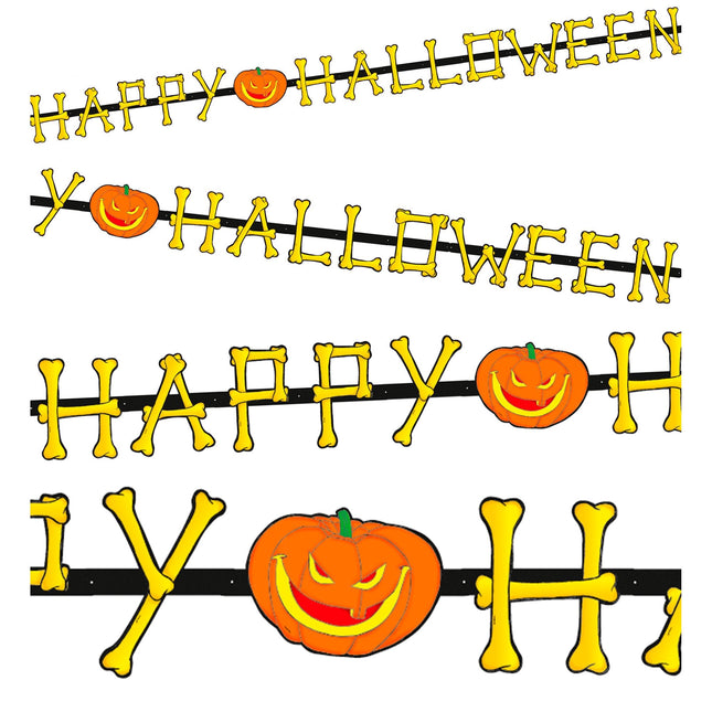 Guirlande d'Halloween Citrouille 2m