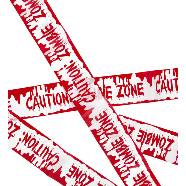 Halloween Afzetlint Zombie Zone 7.2m