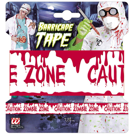 Halloween Afzetlint Zombie Zone 7.2m