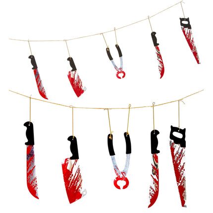 Guirlande d'Halloween Armes Sanglantes 1.72m