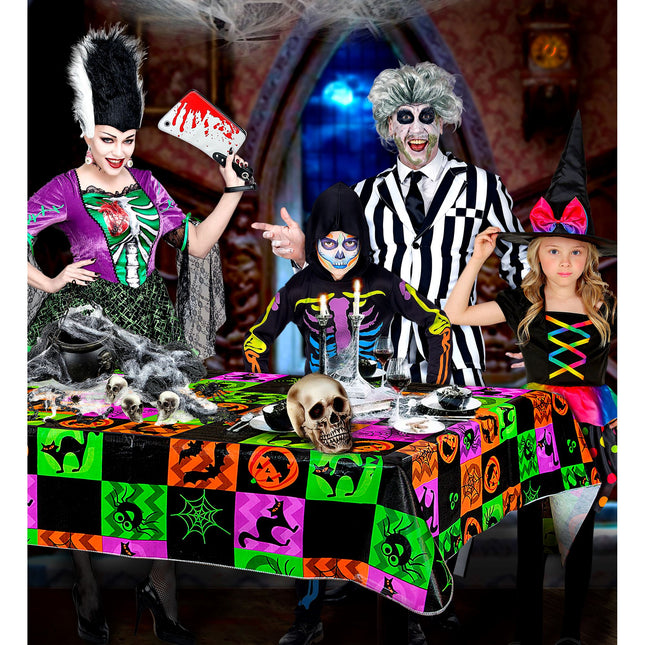 Nappe d'Halloween colorée néon 1.78m