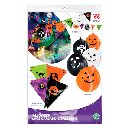 Guirlande d'Halloween colorée 3.6m
