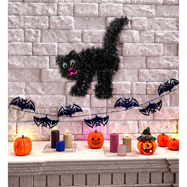 Décoration suspendue d'Halloween Chat noir 36cm