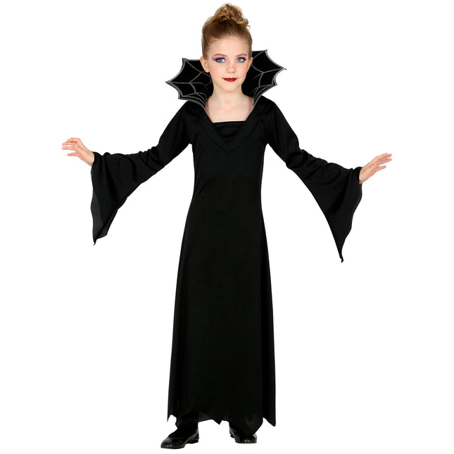 Robe d'Halloween Noir Fille Vampire 2 pièces