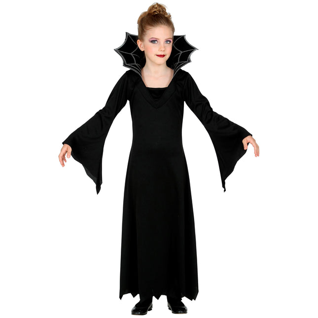 Robe d'Halloween Noir Fille Vampire 2 pièces