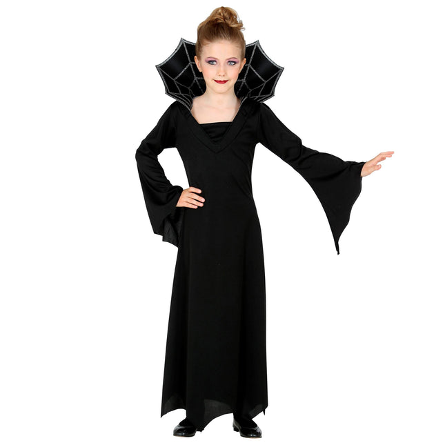 Robe d'Halloween Noir Fille Vampire 2 pièces