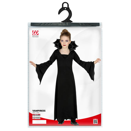 Robe d'Halloween Noir Fille Vampire 2 pièces
