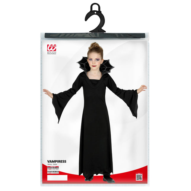 Robe d'Halloween Noir Fille Vampire 2 pièces
