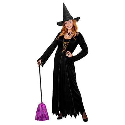 Balai de sorcière d'Halloween Violet 92cm