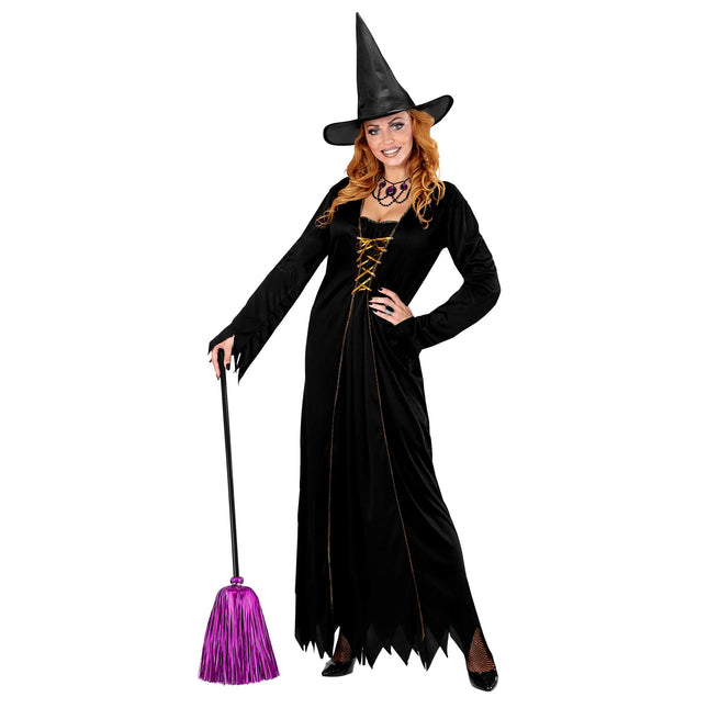 Balai de sorcière d'Halloween Violet 92cm