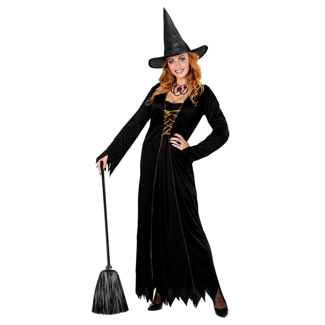 Balai de sorcière d'Halloween Noir 92cm