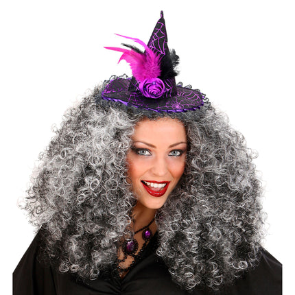 Bandeau d'Halloween Noir Rose Sorcière