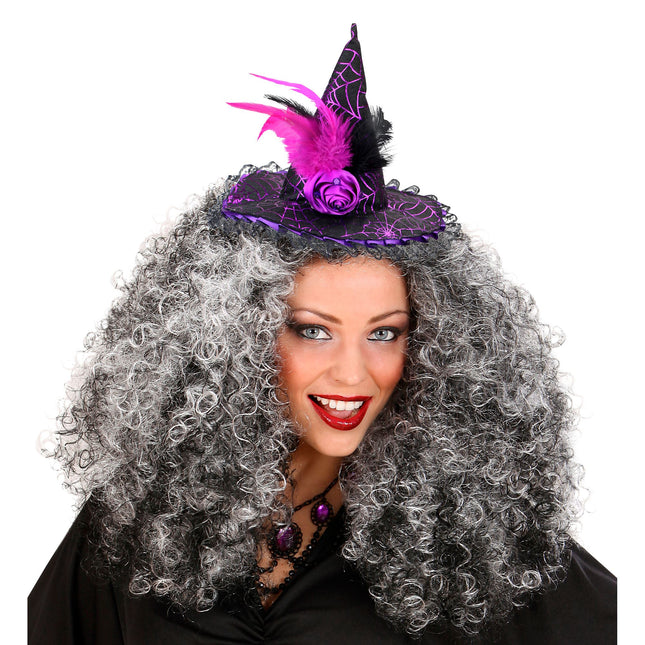 Bandeau d'Halloween Noir Rose Sorcière