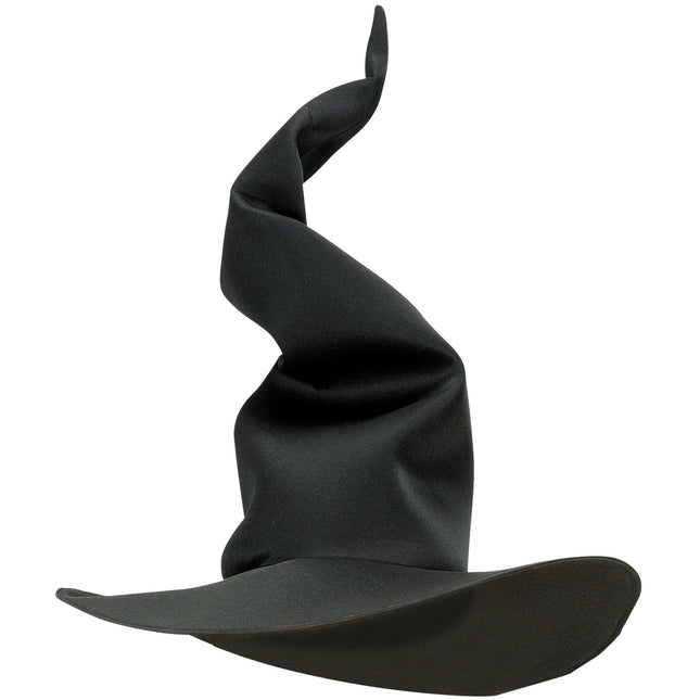 Chapeau de sorcière d'Halloween Noir froissé