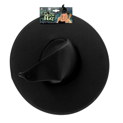 Chapeau de sorcière d'Halloween Noir froissé