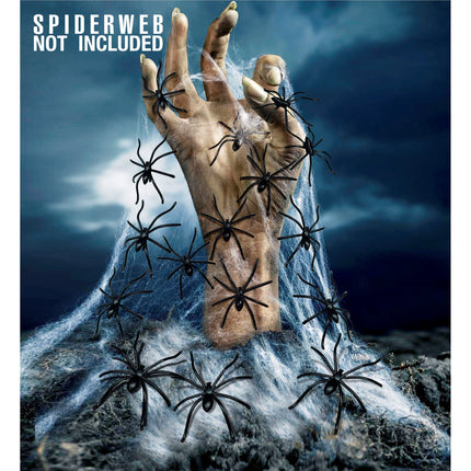 Halloween Fausse Araignée Noire 50pcs
