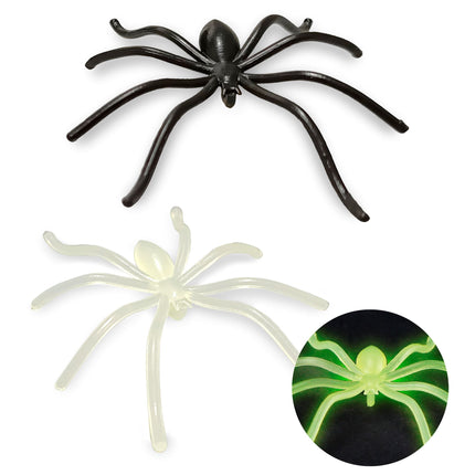 Fausse araignée d'Halloween qui brille dans le noir 6 pièces