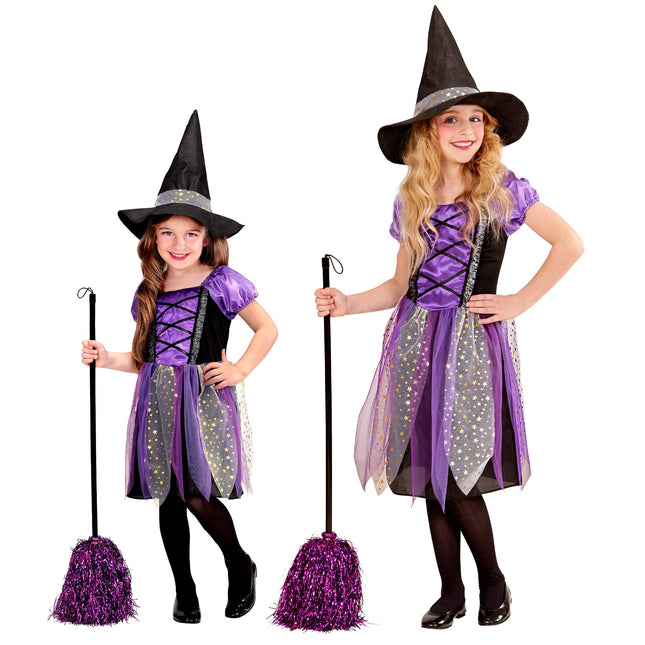 Robe d'Halloween fille violette 2 pièces