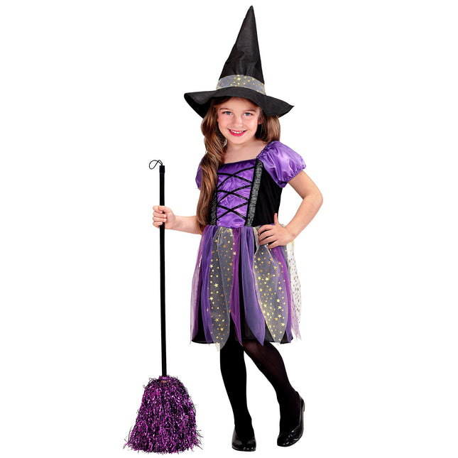 Robe d'Halloween fille violette 2 pièces