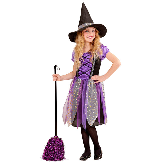 Robe d'Halloween fille violette 2 pièces