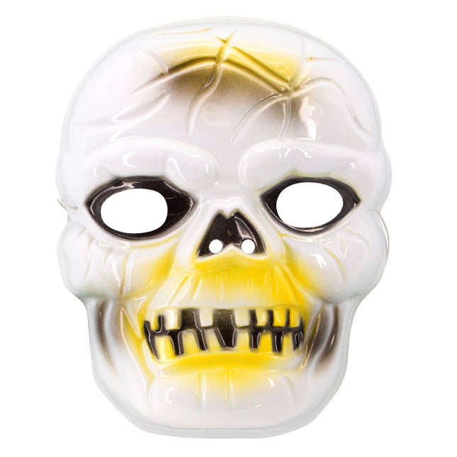 Masque d'Halloween Crâne blanc en plastique
