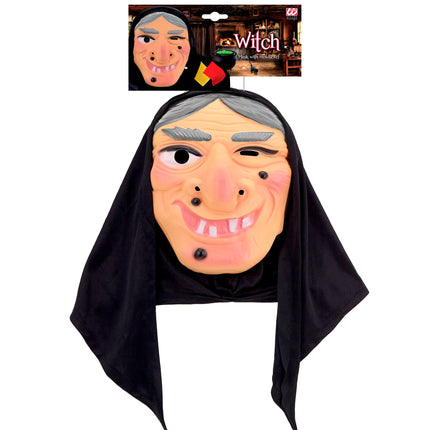 Masque d'Halloween Sorcière avec foulard