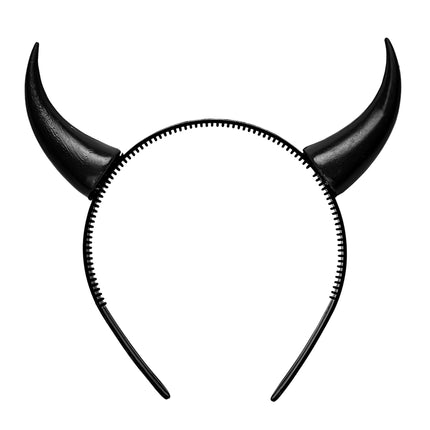 Bandeau d'Halloween Diable noir en plastique