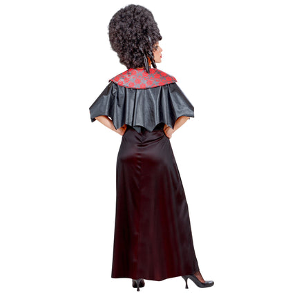 Robe d'Halloween Noir Rouge Dames Vampire 2 pièces