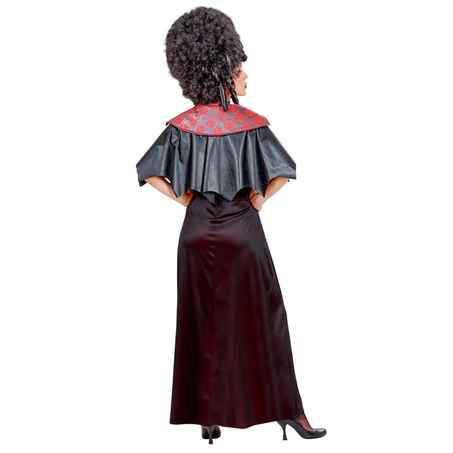 Robe d'Halloween Noir Rouge Dames Vampire 2 pièces