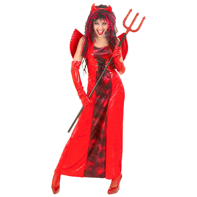 Robe d'Halloween Rouge Dames Deviless 3 pièces