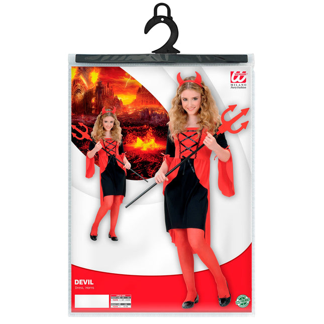 Robe d'Halloween Rouge Fille Diabolique