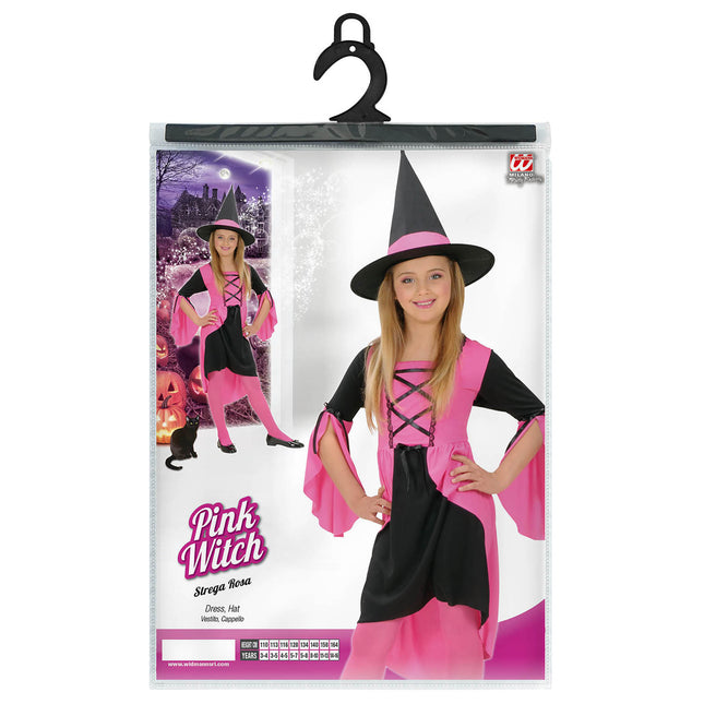 Robe d'Halloween sorcière rose