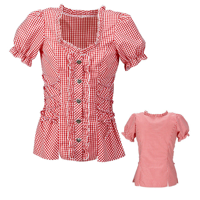 BLOUSE BAVAROISE ROUGE S
