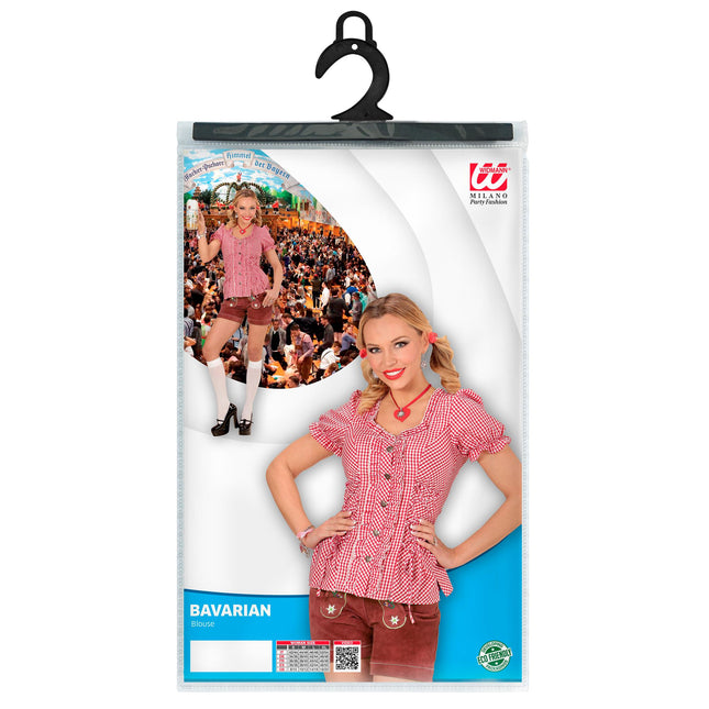 BLOUSE BAVAROISE ROUGE S