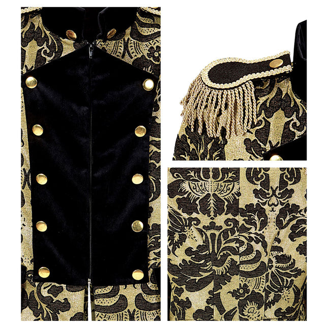 Veste Pirate Or Noir