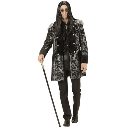 Veste Pirate Noir Argent Hommes