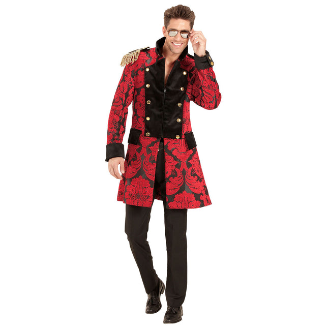 Veste Pirate Rouge Noir Hommes